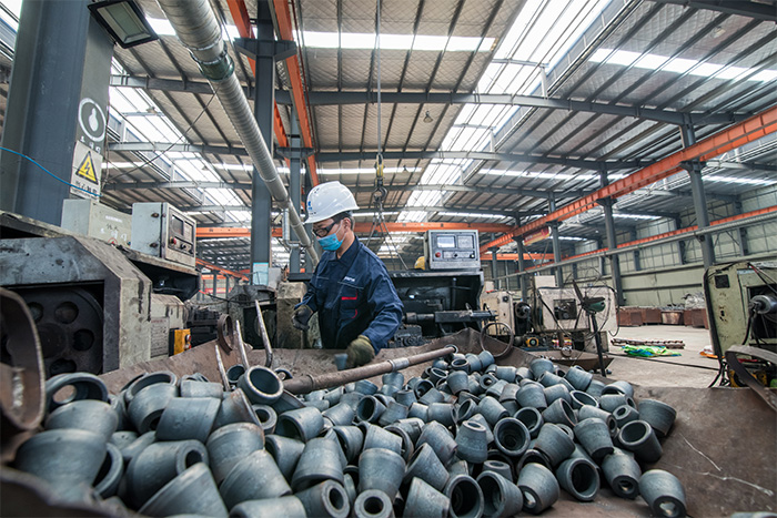 上虞网架配件-锥头加工车间